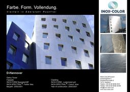 Deutschland - Hannover - Gehry-Tower Fassade - blau